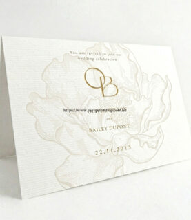 Conqueror texture foldable card and invitation printing sample