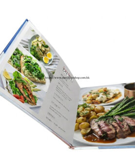 鎖線書刊-An interior view of the opened booklet, showcasing the lay-flat capability of the thread-sewn binding, detailed food photography, and crisp printed menu text A closed view of the thread-sewn booklet featuring a clean, striped cover design with "Donut" branding, demonstrating professional print finish and sturdy construction
