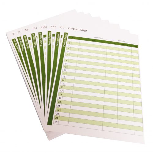 A4美容/診所療程咭/登記咭