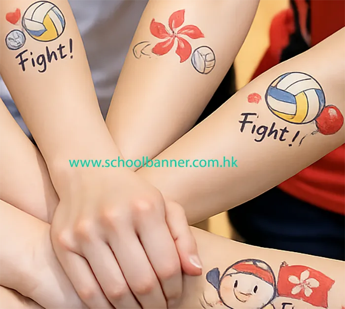 sports-fan-temporary-tattoo 團體口號紋身貼紙