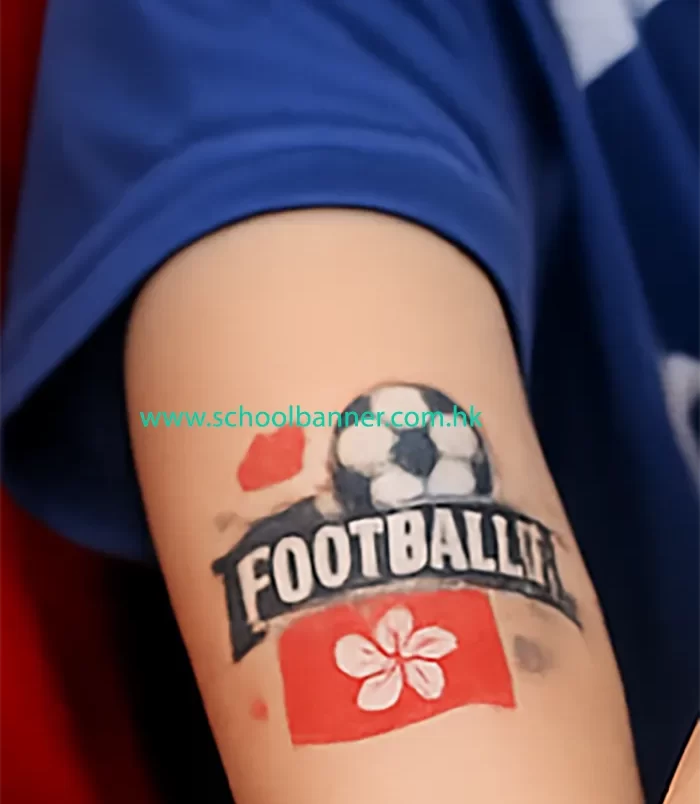 temporary-tattoo-football-hkflag 手臂內側貼足球隊水印貼紙