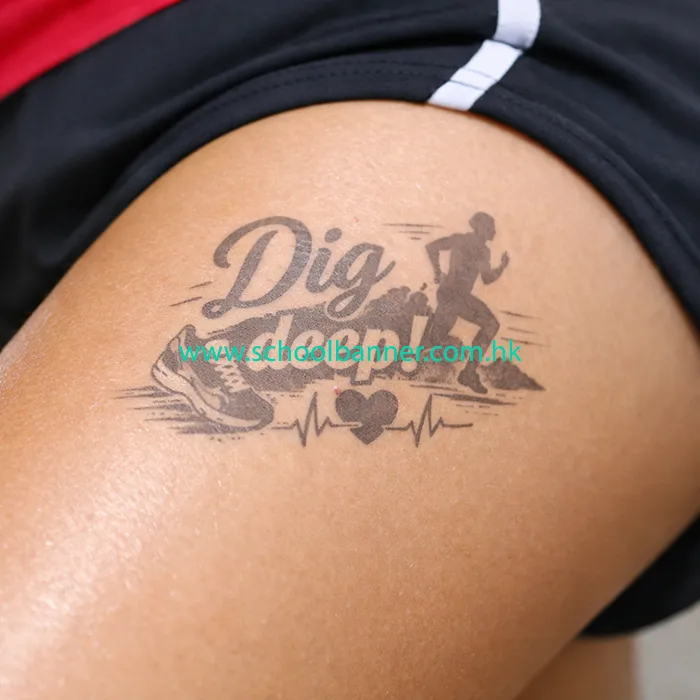 temporary-tattoo-running Dig 英文字母紋身貼紙