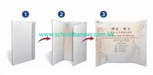 展示 FOAMBOARD如何在一分鐘內從包裝中打開並完成安裝的步驟圖解 展示 FOAMBOARD安裝的步驟圖解