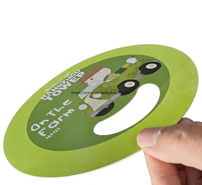 PVC Promotional Fan 0.75mm-An angled view of the fan held by a hand, demonstrating the thickness and durability of the 0.75mm PVC material along with the precise die-cut hand PVC Promotional Fan 0.75mm-An angled view of the fan held by a hand, demonstrating the thickness and durability of the 0.75mm PVC material along with the precise die-cut hand
