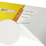 Close-up of linen texture card showing natural paper grain