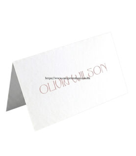 Dutch white finish foldable card with soft textured surface