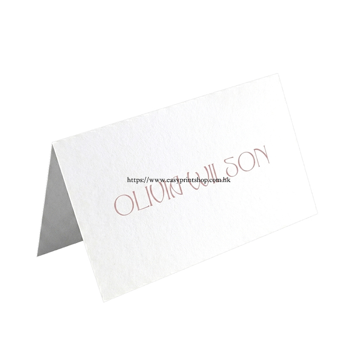 荷蘭白摺咭 Dutch white finish foldable card with soft textured surface